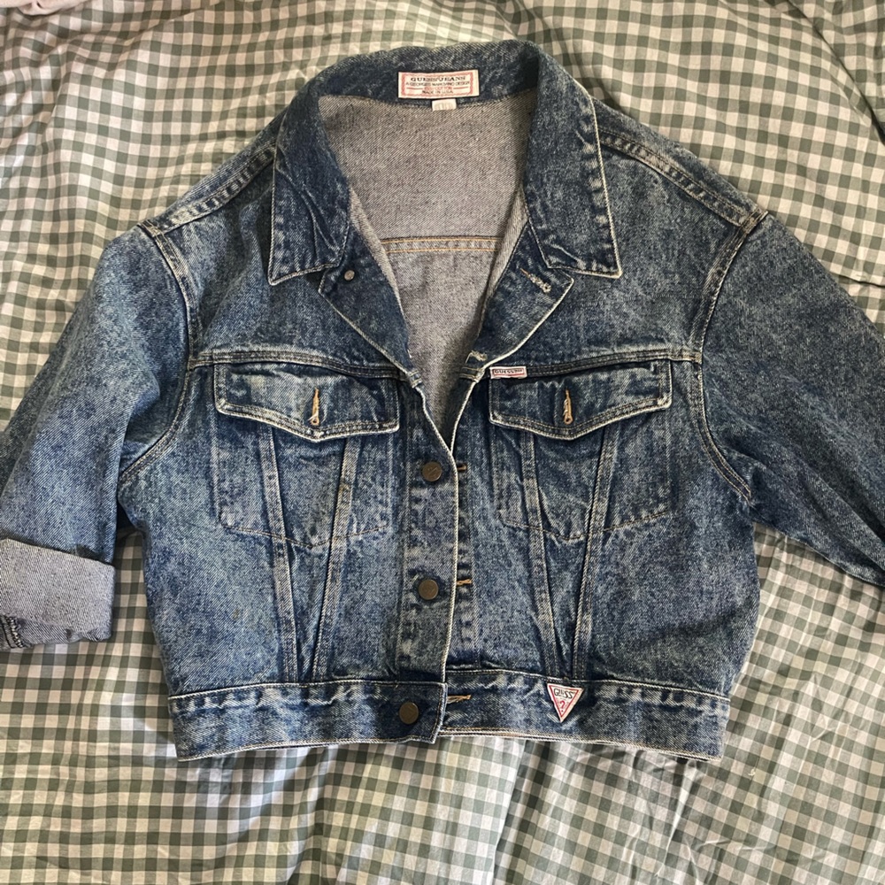 Cropped Vintage Guess Denim Jacket